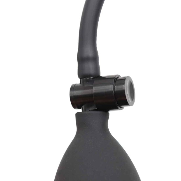 Inflated Anal Spade Plug Black