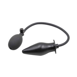 Inflated Anal Spade Plug Black