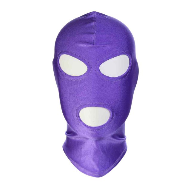 Purple BDSM Hood Classic 3 Hole