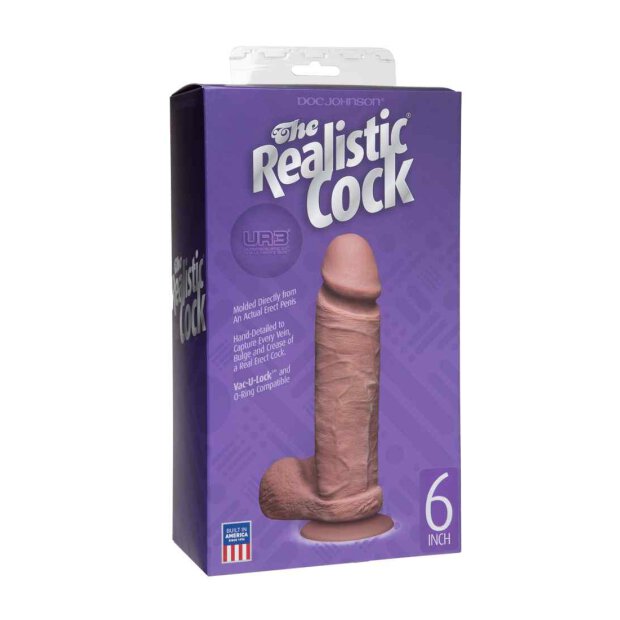The Realistic Cock - UR3 - Brown 20 cm