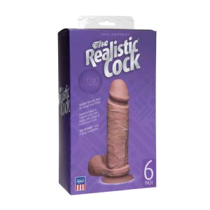 The Realistic Cock - UR3 - 6 Inch - Brown