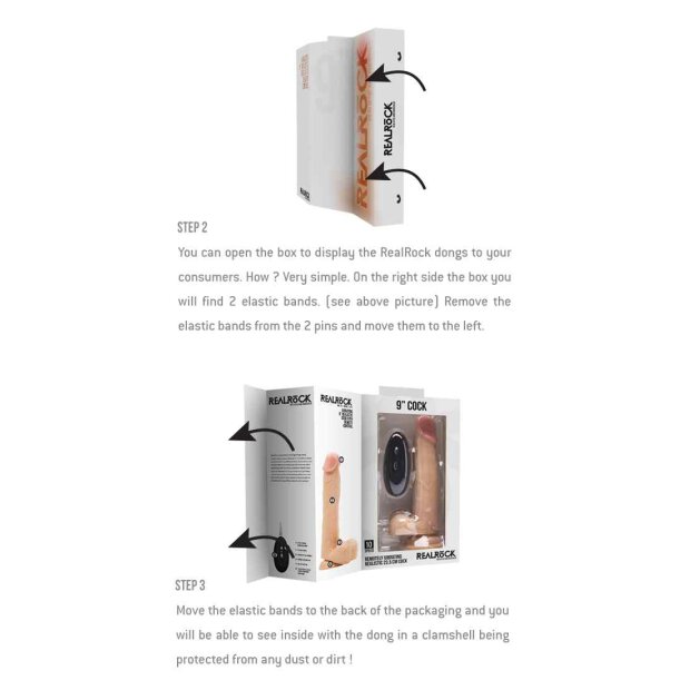 Realistic Cock - With Scrotum - Black 25,5 cm