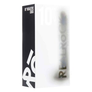 Realistic Cock - With Scrotum - Black 25,5 cm