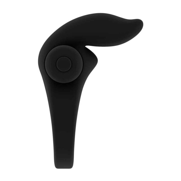 Bunny Cockring with Stimulating Ears Black