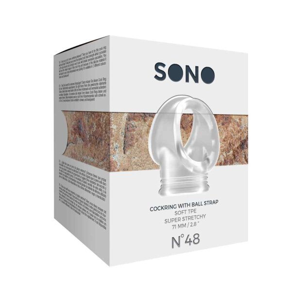 No.48 Cockring with Ball Strap Translucent