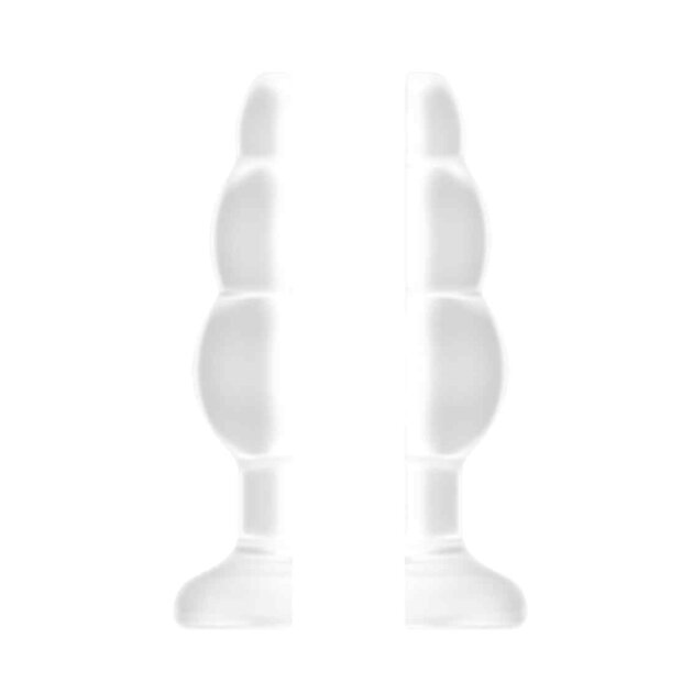 No.49 Small Hollow Tunnel Butt Plug 3 Inch Translucent