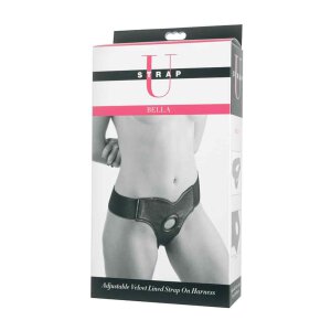 Bella  Adjustable Velvet Lined Strap On Harness