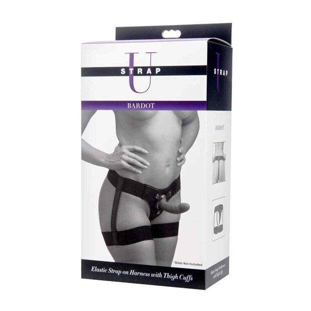 Bardot  Elastic Strap On Harness With Thigh Cuffs