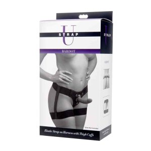 Strap U Bardot  Elastic Strap On Harness With Thigh Cuffs