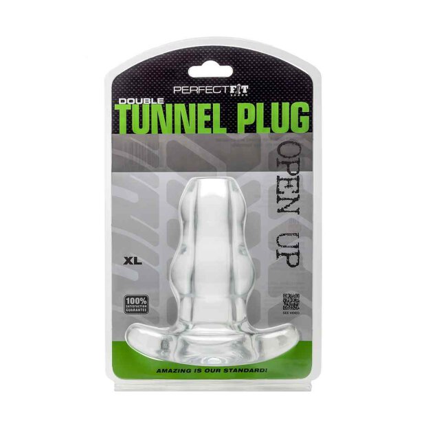 Double Tunnel Plug  X- Large Transparent
