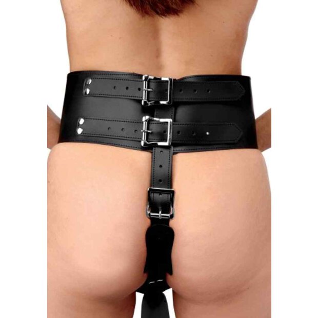 Forced Orgasm Wand Holder Belt Black