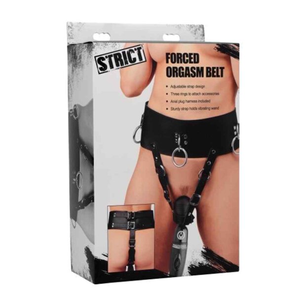 Forced Orgasm Wand Holder Belt Black