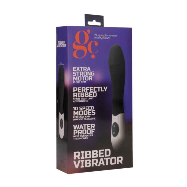 Ribbed Vibrator Black