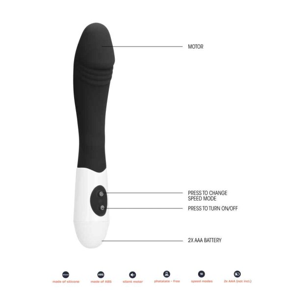 Ribbed Vibrator Black