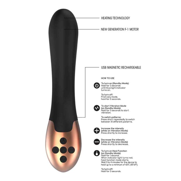 Heating Vibrator Posh Black