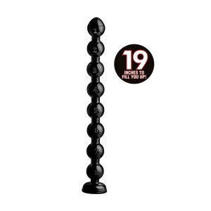 Hosed 2&quot; Beaded Hose - 19&quot; long Black