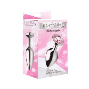 Booty Sparks Pink Gem Anal Plug Medium Pink 3,3 cm