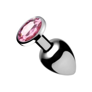 Pink Gem Anal Plug Small Pink