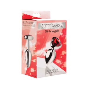 Booty Sparks Red Heart Gem Anal Plug Small Red 2,5 cm