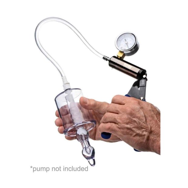 Anal Rosebud Vacuum with Beaded Rod Transparent
