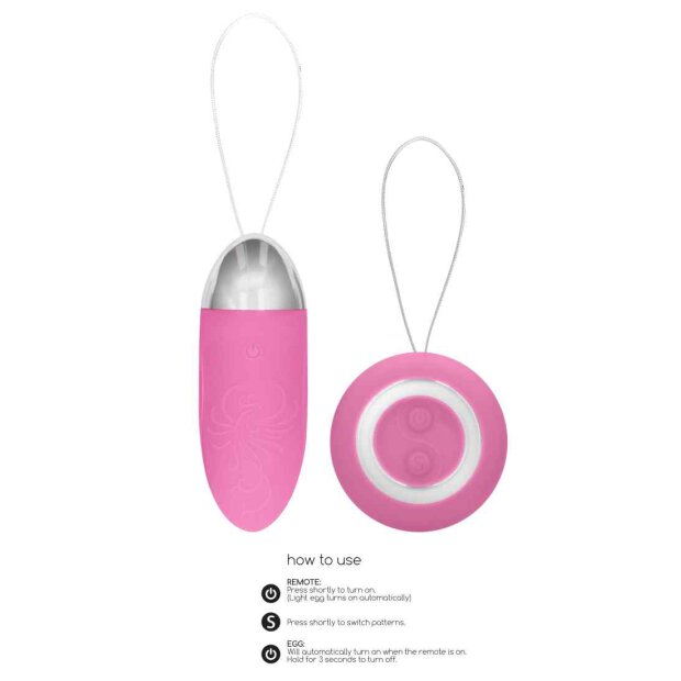 Luca Rechargeable Remote Control Vibrating Egg Pink