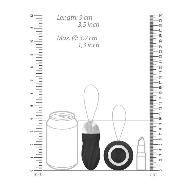 George Rechargeable Remote Control Vibrating Egg Black