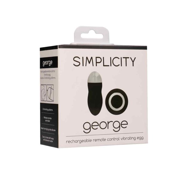 George Rechargeable Remote Control Vibrating Egg Black