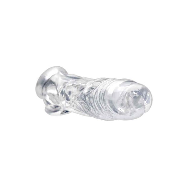 Realistic Clear Penis Enhancer and Ball Stretcher Transparent
