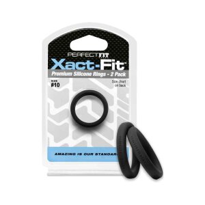 #10 Xact-Fit Cockring 2-Pack Black