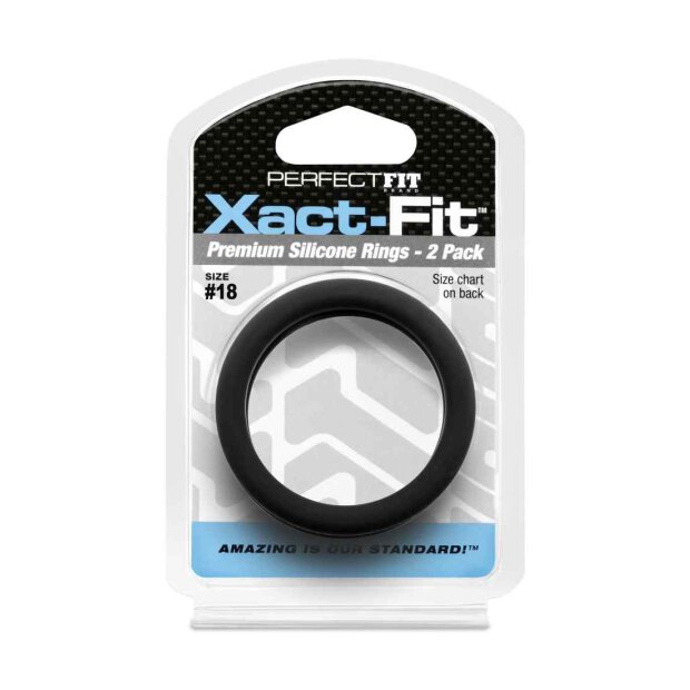 #18 Xact-Fit Cockring 2-Pack Black