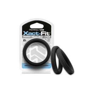 #21 Xact-Fit Cockring 2-Pack Black