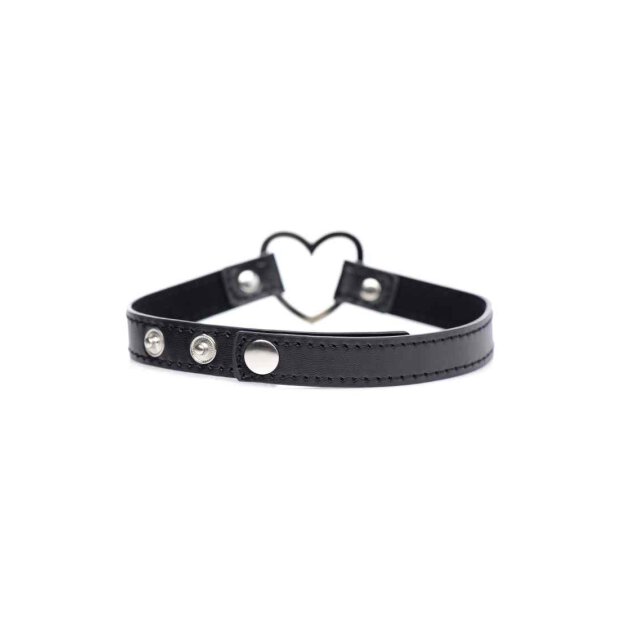 Dark Heart Chrome Heart Black Choker - Black