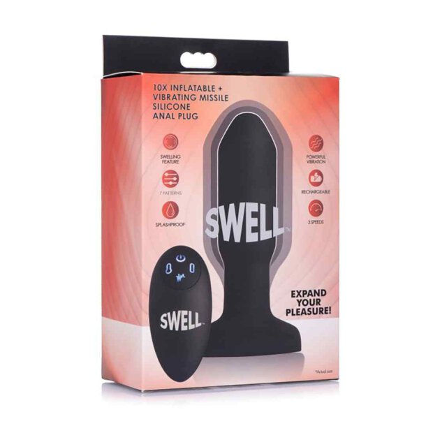 Swell 10X Inflatable + Vibrating Missile Silicone Anal Plug