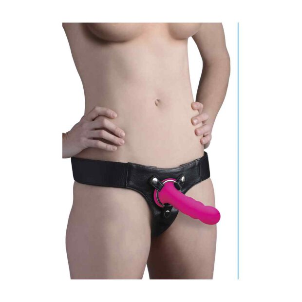 Squeezable Wavy Dildo - Pink