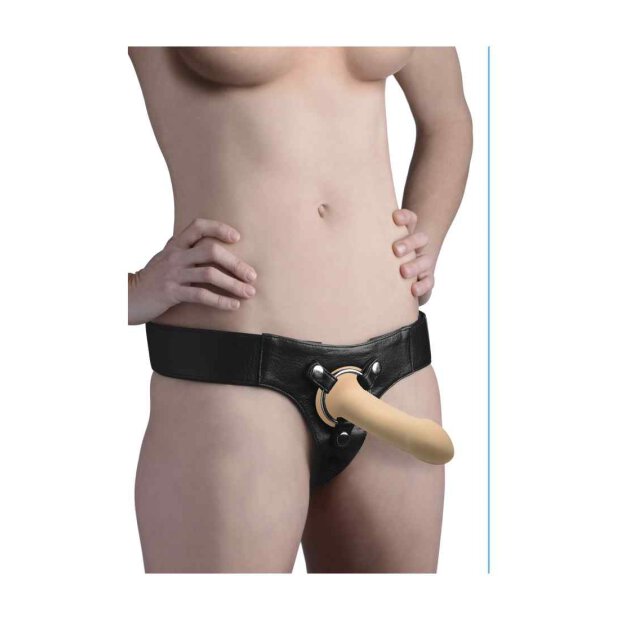 Squeezable Phallic Dildo - Flesh