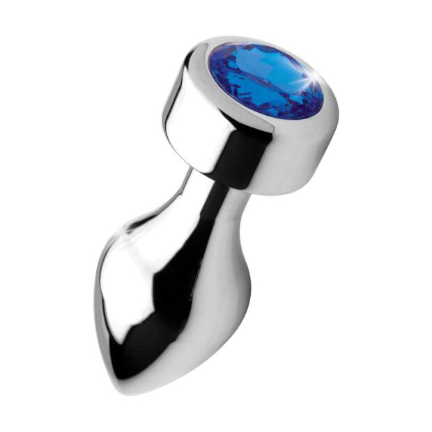 Booty Sparks Weighted Base Aluminum Plug Blue Gem - Medium 3,5 cm