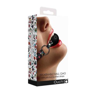 Breatheable Ball Gag - Old School Tattoo Style - Black