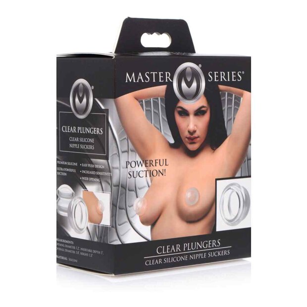 Clear Plungers Silicone Nipple Suckers - Small - Transparent