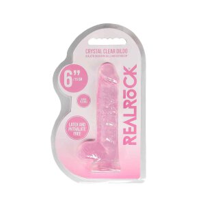 Realistic Dildo With Balls - Pink 17 cm