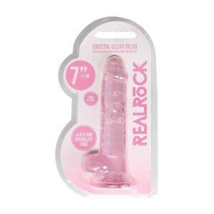 Realistic Dildo With Balls - Pink 18 cm