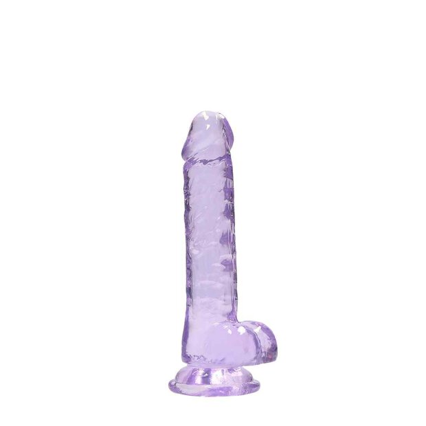 7" / 18 cm Realistic Dildo With Balls - Purple