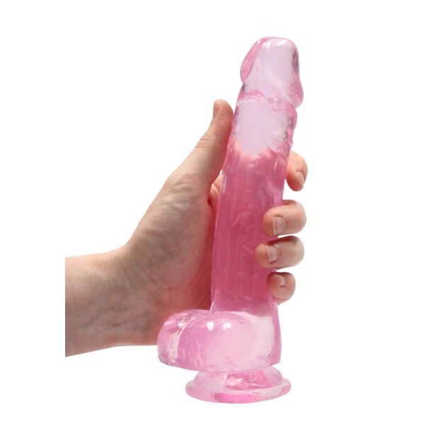 8" / 20 cm Realistic Dildo With Balls - Pink