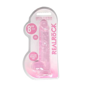Realistic Dildo With Balls - Pink 20 cm