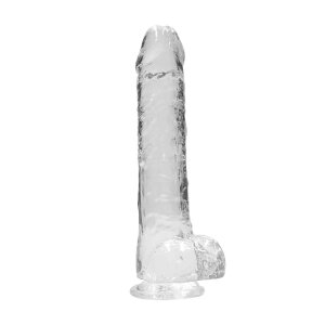 9&quot; / 23 cm Realistic Dildo With Balls - Transparent
