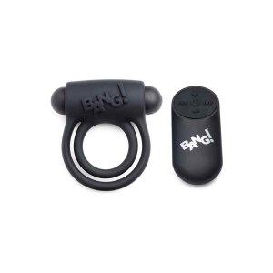 BANG! Silicone Cock Ring &amp; Bullet with Remote Control...