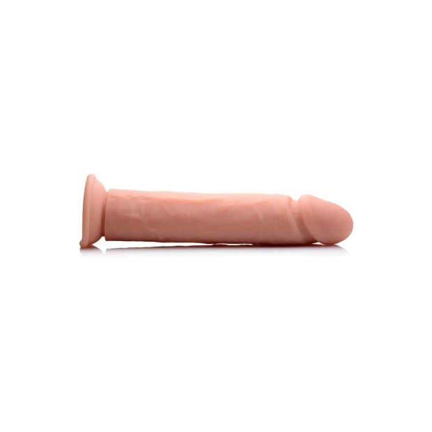 10 Inch Vibrating Remote Control Silicone Dildo - Flesh