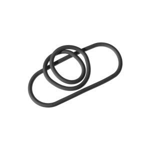 Silicone 9&quot; Slim  Wrap Ring  - Black