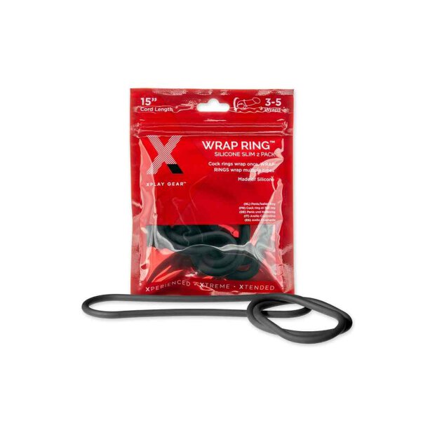 Silicone 15" Slim  Wrap Ring  - Black