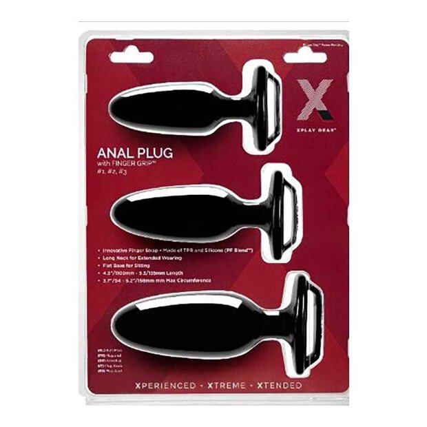 Finger Grip Plug Starter Kit (Plug #1, #2 and #3) - Black