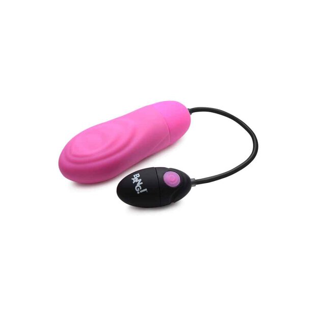 BANG! 7X Pulsing Rechargeable Silicone Bullet - Pink